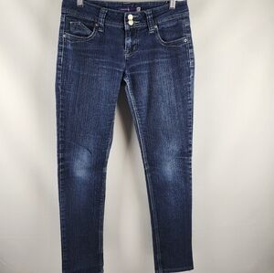 Vigoss Jeans Womens 3/4 Skinny Dark Blue Denim (27x29)